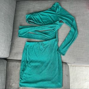 Lucy In the Sky Green Coctail Dress Small